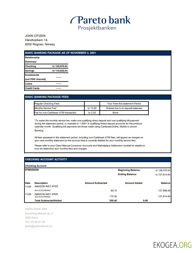 Banque Pareto de Norvège excel pdf